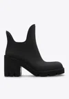 Burberry Marsh Rubber Ankle Rain Booties In Black