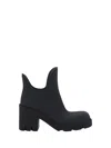 Burberry Marsh Rubber Ankle Rain Booties In Black