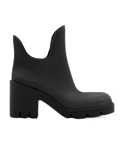 BURBERRY BURBERRY MARSH ROUND-TOE ANKLE RAIN BOOTS