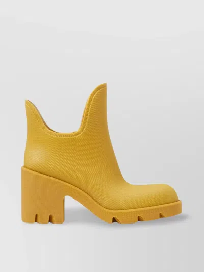BURBERRY MARSH ANKLE RUBBER BOOTS WITH BLOCK HEEL