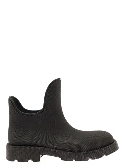 Burberry 'marsh' Black Rainboot With Logo Detail In Rubber Man
