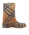 Burberry Beige Vintage Check Rain Boots In Brown