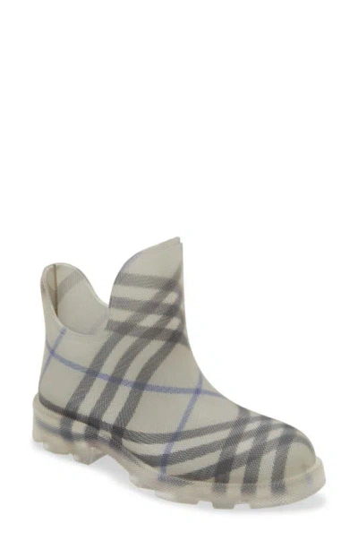 Burberry Marsh Check Textured Ankle Boot In Lichen Ip Check
