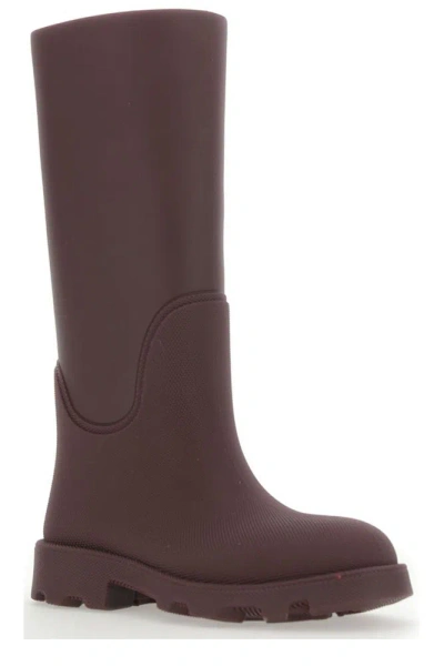 Burberry Marsh High Boots In Plum