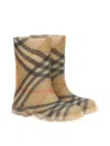 Burberry Beige Vintage Check Rain Boots In Multi