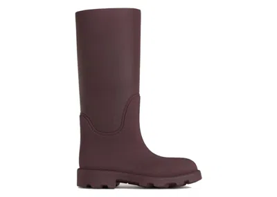 Pre-owned Burberry Marsh Rain High Boots (women's) Sneakers In Burgundy