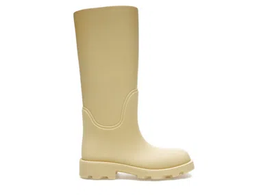 Pre-owned Burberry Marsh Rain High Boots (women's) Sneakers In Yellow