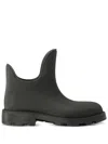 Burberry Marsh Round-toe Slip-on Ankle Boots In Schwarz
