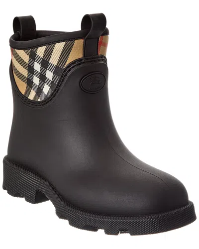 Burberry Women Black Rubber Marsh Stamp Ankle Boots