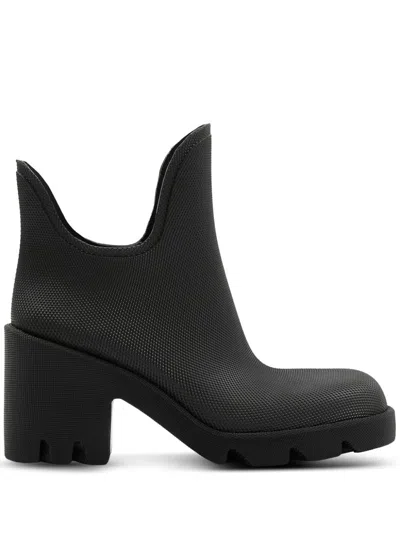Burberry Marsh Rubber Ankle Rain Booties In Black