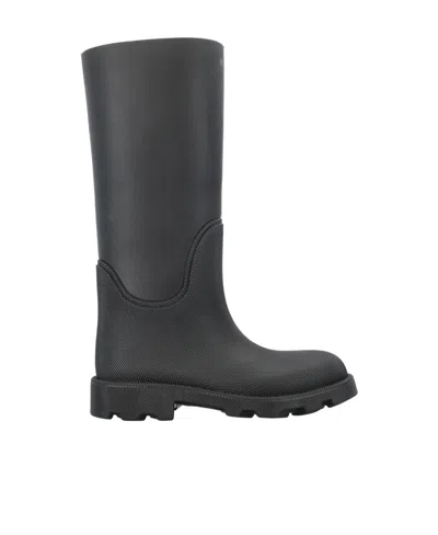 BURBERRY BURBERRY ROUND-TOE CHUNKY-SOLE BOOTS