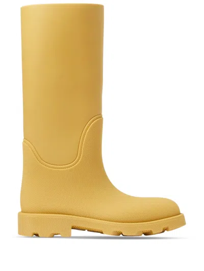 Burberry Marsh Slip-on Rain Boots In Yellow