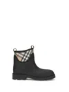 Burberry Marsh Stamp Rubber Ankle Boots In Black