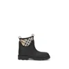 Burberry Marsh Stamp Rubber Ankle Boots In Black