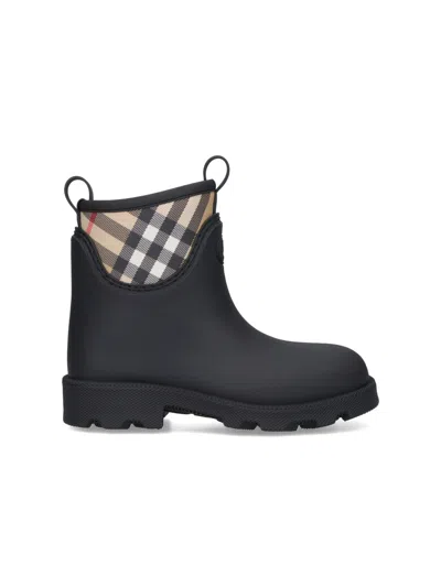 Burberry Marsh Stamp Ankle Boots In Black