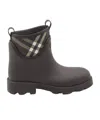 Burberry Ankle Boots Featuring Check Pattern In Black