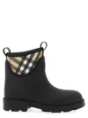 Burberry Women Marsh Stamp Rubber Ankle Boots In Black