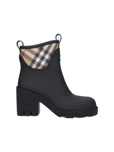 Burberry Marsh Stamp Ankle Boots In Black