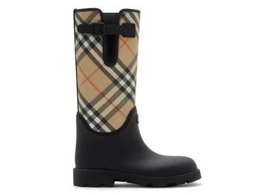 Pre-owned Burberry Marsh Stamp Boots (women's) Sneakers In Black