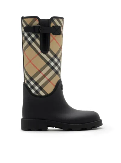 BURBERRY MARSH STAMP HIGH RUBBER BOOTS