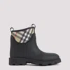 Burberry Marsh Stamp Rubber Ankle Boots In Black