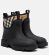 Burberry Women Marsh Stamp Rubber Ankle Boots In Black