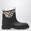 Burberry Marsh Stamp Rubber Ankle Boots In Black