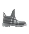 Burberry Marsh Vintage-check Mesh Boots In Gray