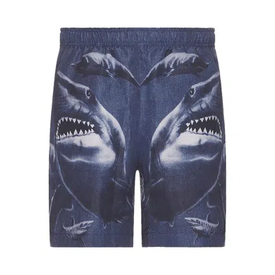 Pre-owned Burberry Martin Block Swim Short 'blue' | Men's Size S
