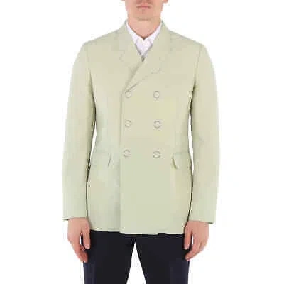 Pre-owned Burberry Matcha Slim Fit Press-stud Tailored Jacket In Check Description