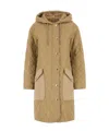 Burberry Roxby Quilted Nylon Coat In Nude