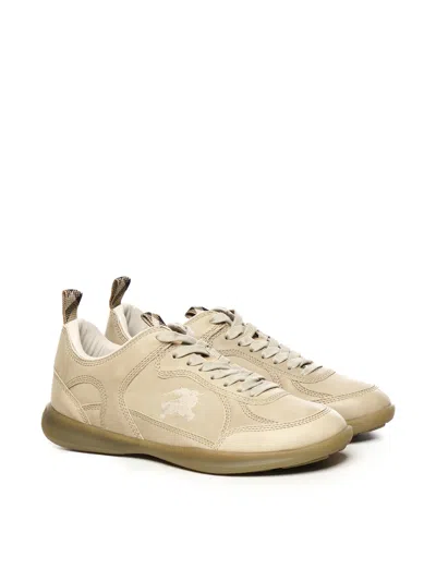 Burberry Matrix Beige Lambskin Sneakers