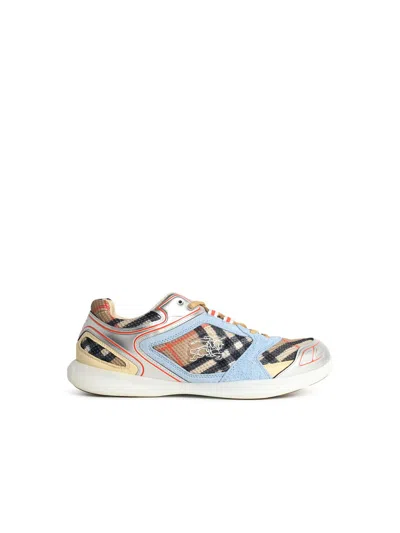 Burberry 'matrix' Multicolor Leather Blend Sneakers Men