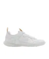 Burberry Blade Check Leather Trainer Sneakers In Optic White