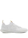 Burberry Blade Check Leather Trainer Sneakers In White