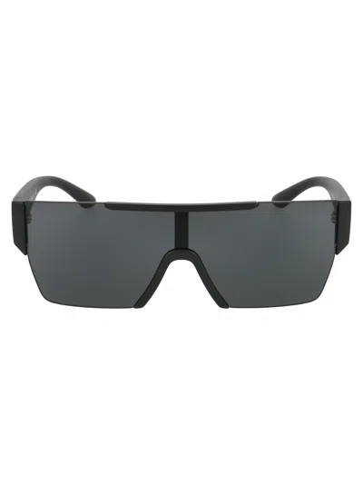 Burberry Matte Black Nylon Sunglasses In Gray