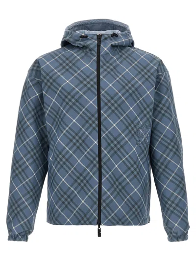 Burberry Reversible Embroidered Polyester Jacket In Multicolor