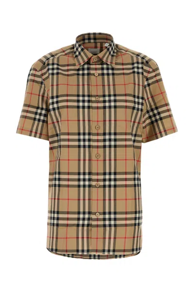 Burberry Embroidered Poplin Shirt In Multicolor