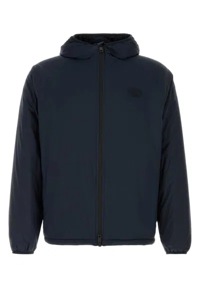 Burberry Padded Nylon Down Jacket In Blue