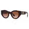 Burberry Meadow Brown Gradient Oval Ladies Sunglasses Be4390 300213 47