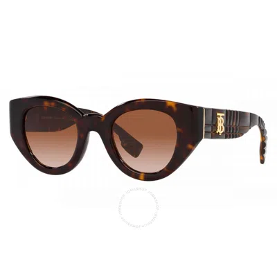 Burberry Meadow Brown Gradient Oval Ladies Sunglasses Be4390 300213 47
