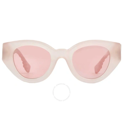 Burberry Meadow Pink Cat Eye Ladies Sunglasses Be4390 4060/5 47 In Ink / Pink