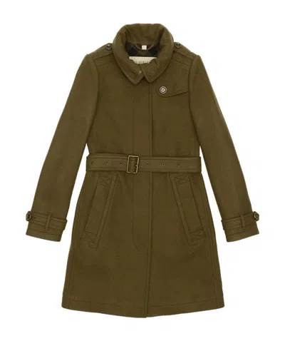 Burberry Medium And Long Single-breasted Overcoat In Brown