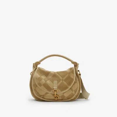 Burberry Medium B Clip Messenger Bag In Sandstorm