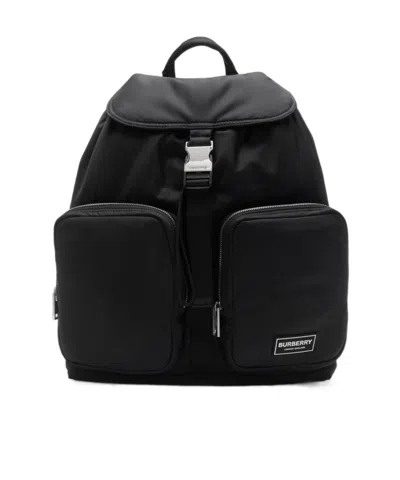 Burberry Medium Backpack In Black