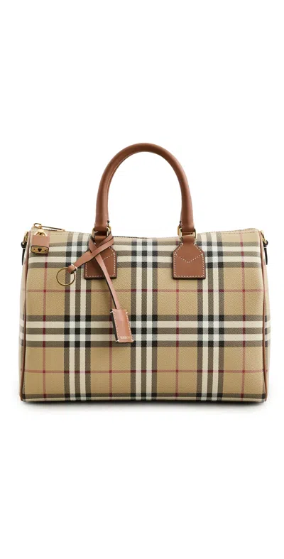 Burberry Medium Bowling Bag Vintage Check In Pattern