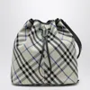 Burberry Women's Medium Bucket Bag With Lichen-colour Check Pattern