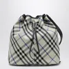 Burberry Women's Medium Bucket Bag With Lichen-colour Check Pattern