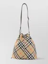 Burberry Beige Medium Check Bucket Bag In Brown