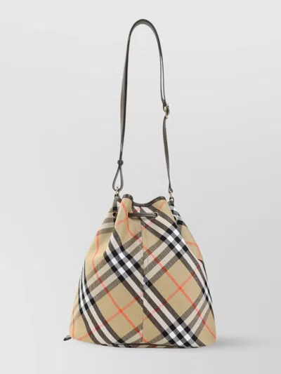 Burberry Medium Bucket Shoulder Bag Drawstring Strap